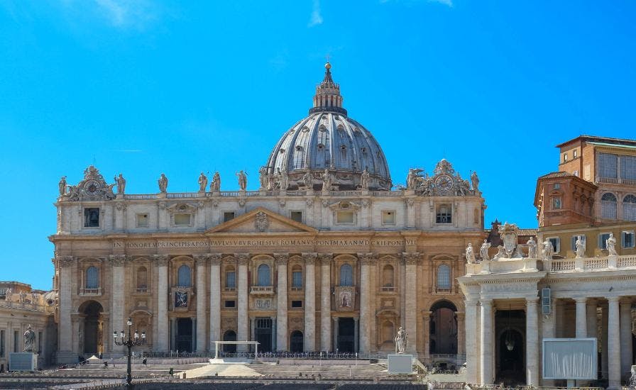 View of the Vatican City, home to St. Peter's Basilica in Italy