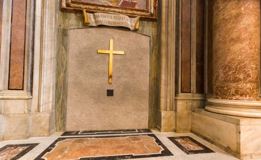 Entrance to Vatican Museum, featuring the Holy Door of St. Peter's Basilica