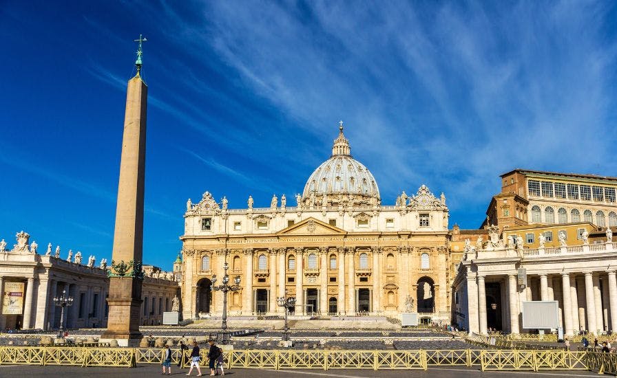 Majestic St. Peter's Basilica in Vatican City, with its iconic dome and stunning architecture