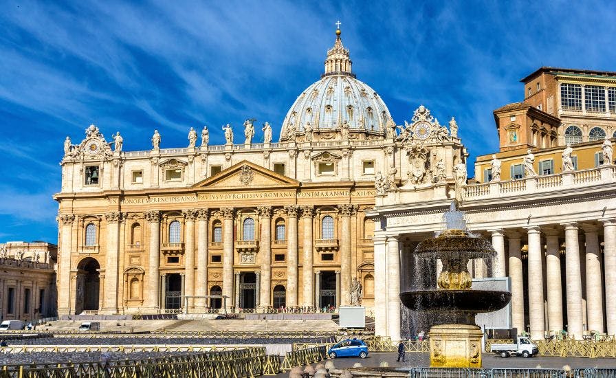 The Vatican City, an Italian city, features St. Peter's Basilica, a renowned religious landmark.