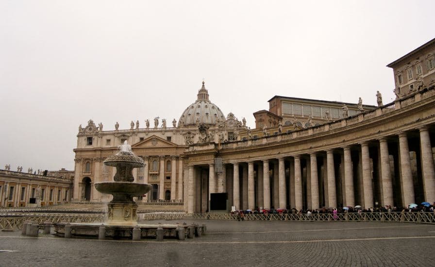 The Vatican City in Italy featuring the architectural wonder of St. Peter's Basilica.